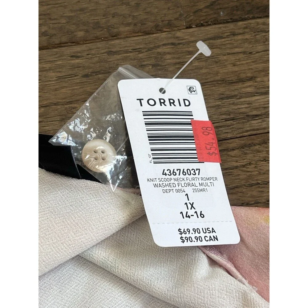 torrid Pink Floral Tiered Button-Front Jumpsuit - Picture 9 of 11